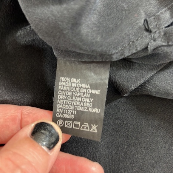 Jay Godfrey Blouse Womens‎ 0 Black Silk Smock Off The Shoulder Bell Flare Sleeve - Picture 11 of 11